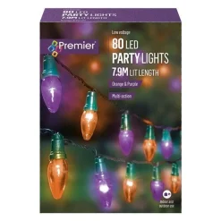 80 Purple & Orange Party Lights<Party Delights Best