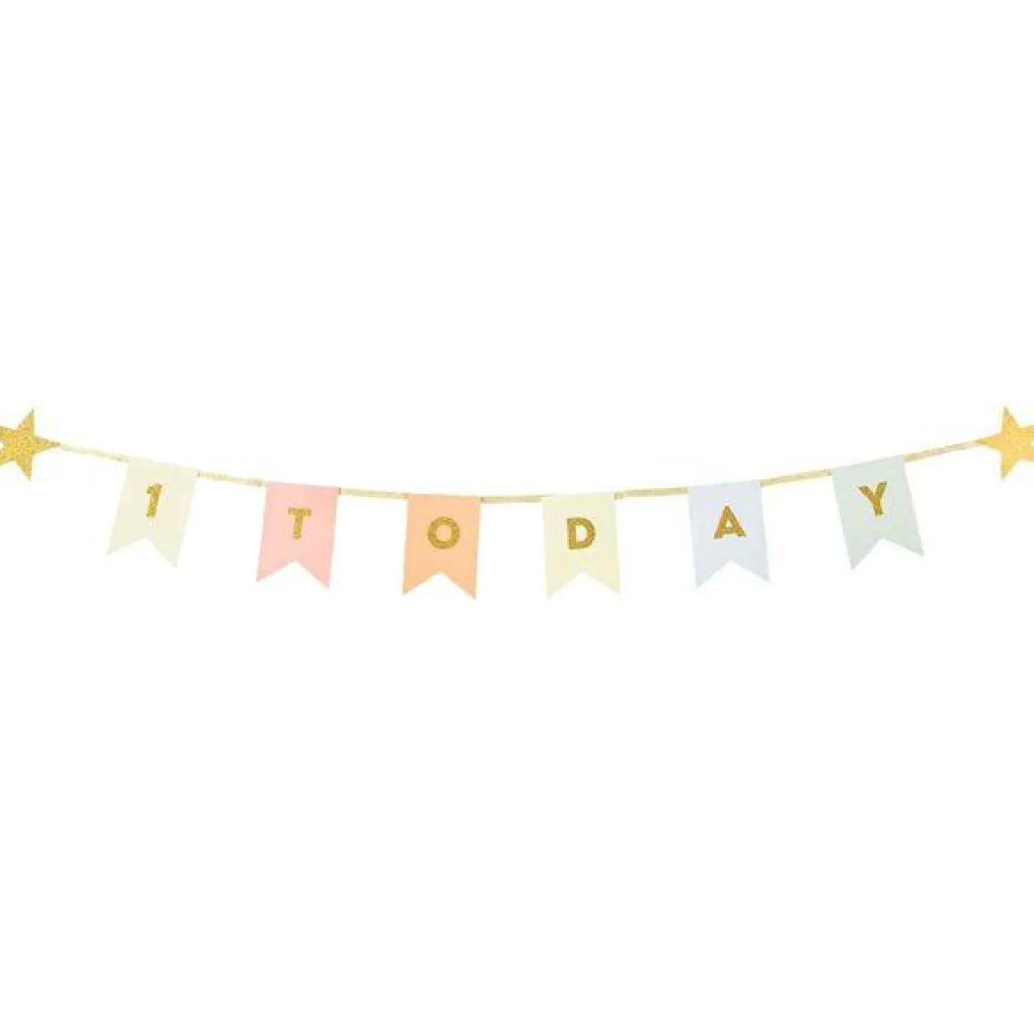 Party Delights 1 Today Gold Glitter Bunting - 1.5M< Bunting