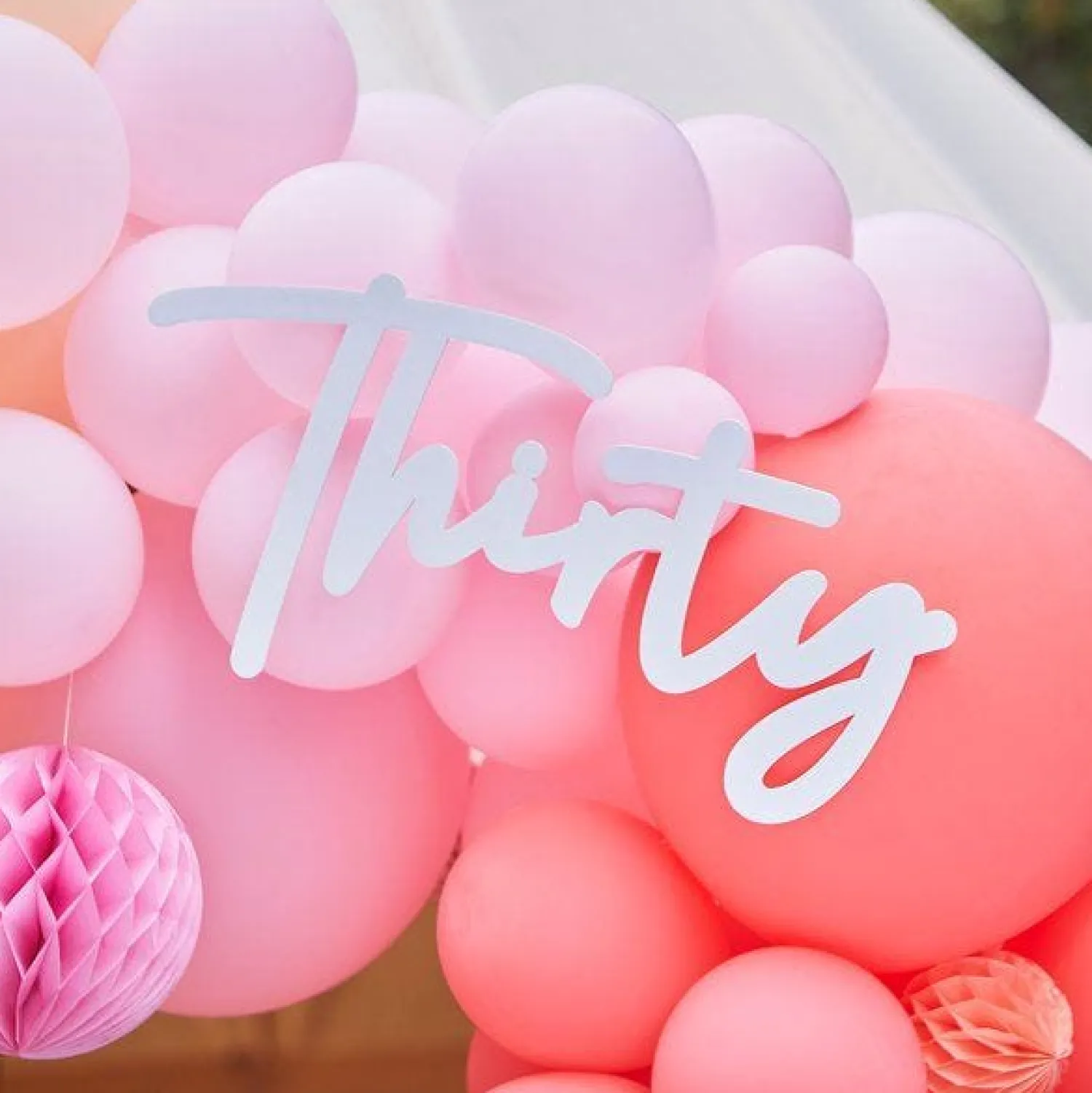 Party Delights 30 White Balloon Arch Sign< Arches & Clouds