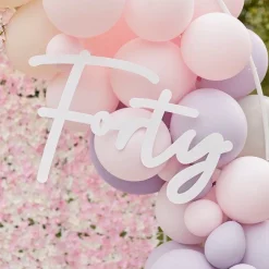 Party Delights 40 White Balloon Arch Sign< Arches & Clouds