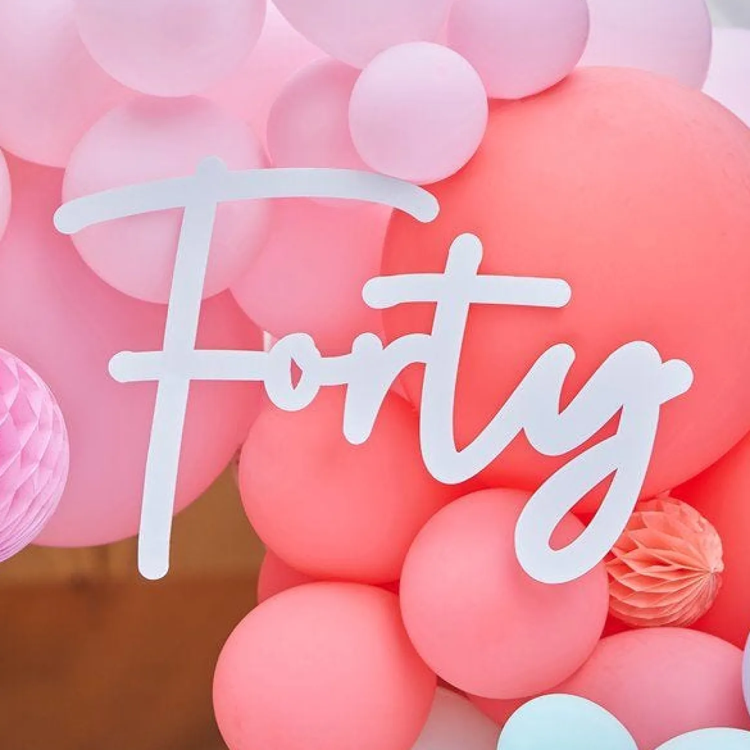 Party Delights 40 White Balloon Arch Sign< Arches & Clouds