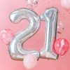 Party Delights Age 21 Iridescent Balloon Kit (Foil Balloons)< Number Balloons