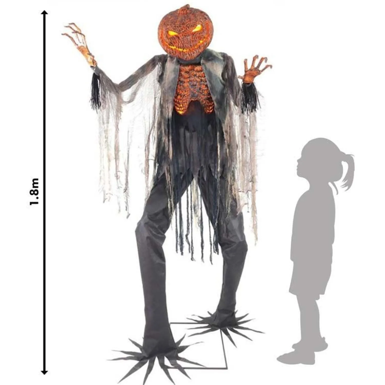 Animated Scortched Pumpkin - 1.8M<Party Delights Clearance