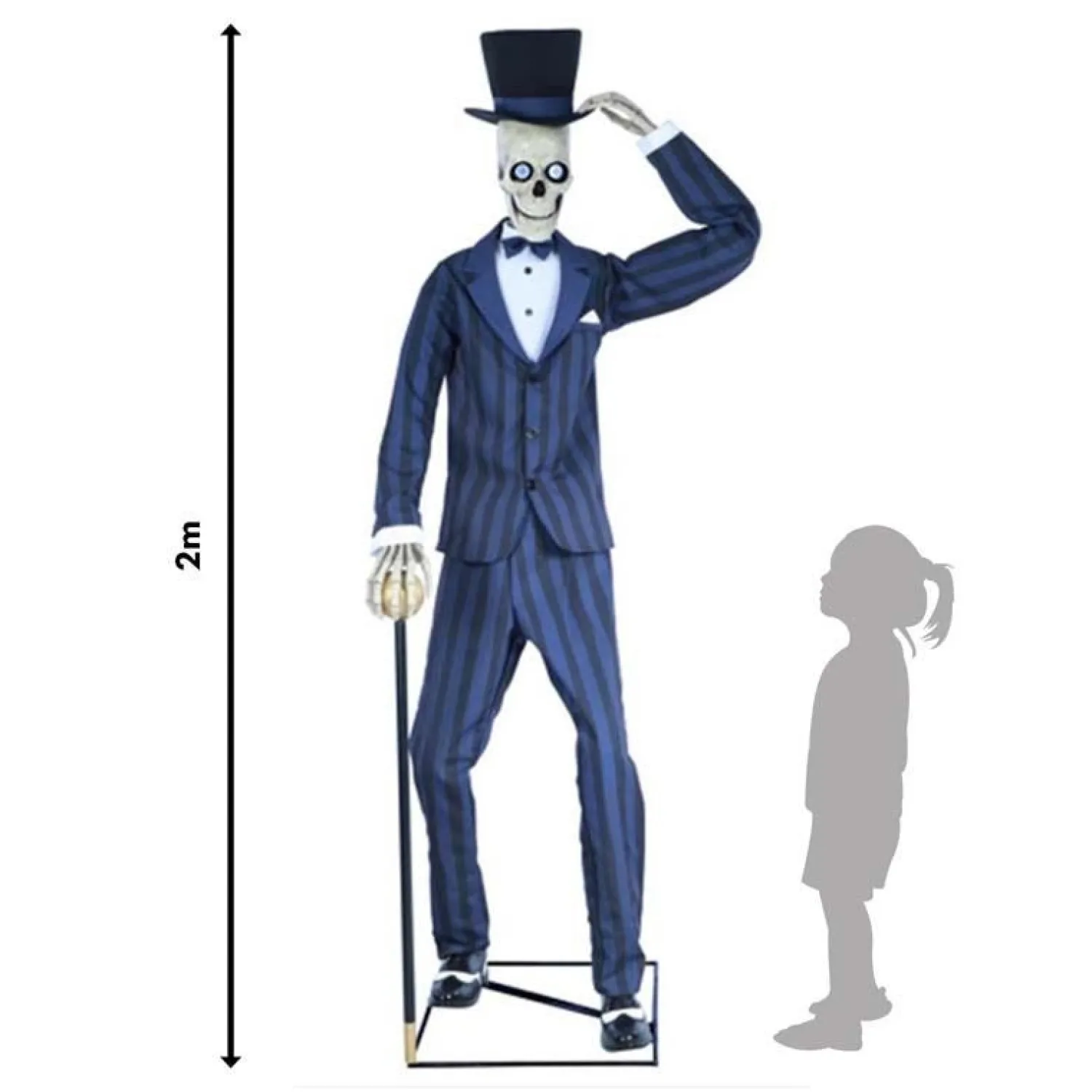 Animated Sharply Dressed Skeleton - 2M<Party Delights Discount