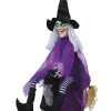 Animated Witch On A Broom - 90Cm<Party Delights Best
