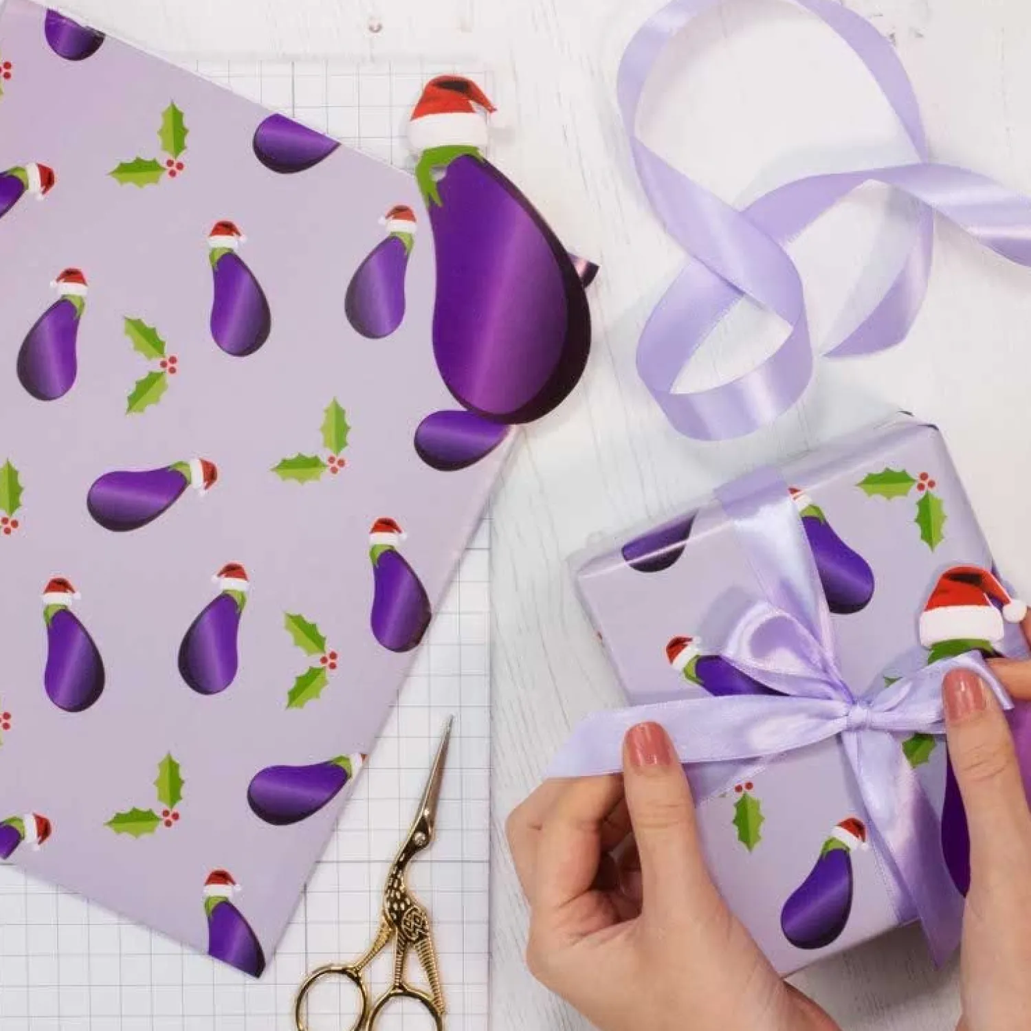 Aubergine Christmas Gift Wrap Kit<Party Delights Best