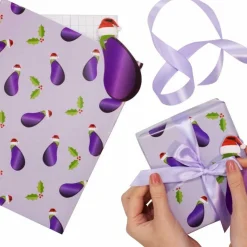 Aubergine Christmas Gift Wrap Kit<Party Delights Best