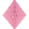 Party Delights Baby Pink Honeycomb Diamond Decoration - 30Cm< Hanging Decorations