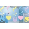 Party Delights Baby Shower Hanging Swirl Decoration (5Pk)< Hanging Decorations