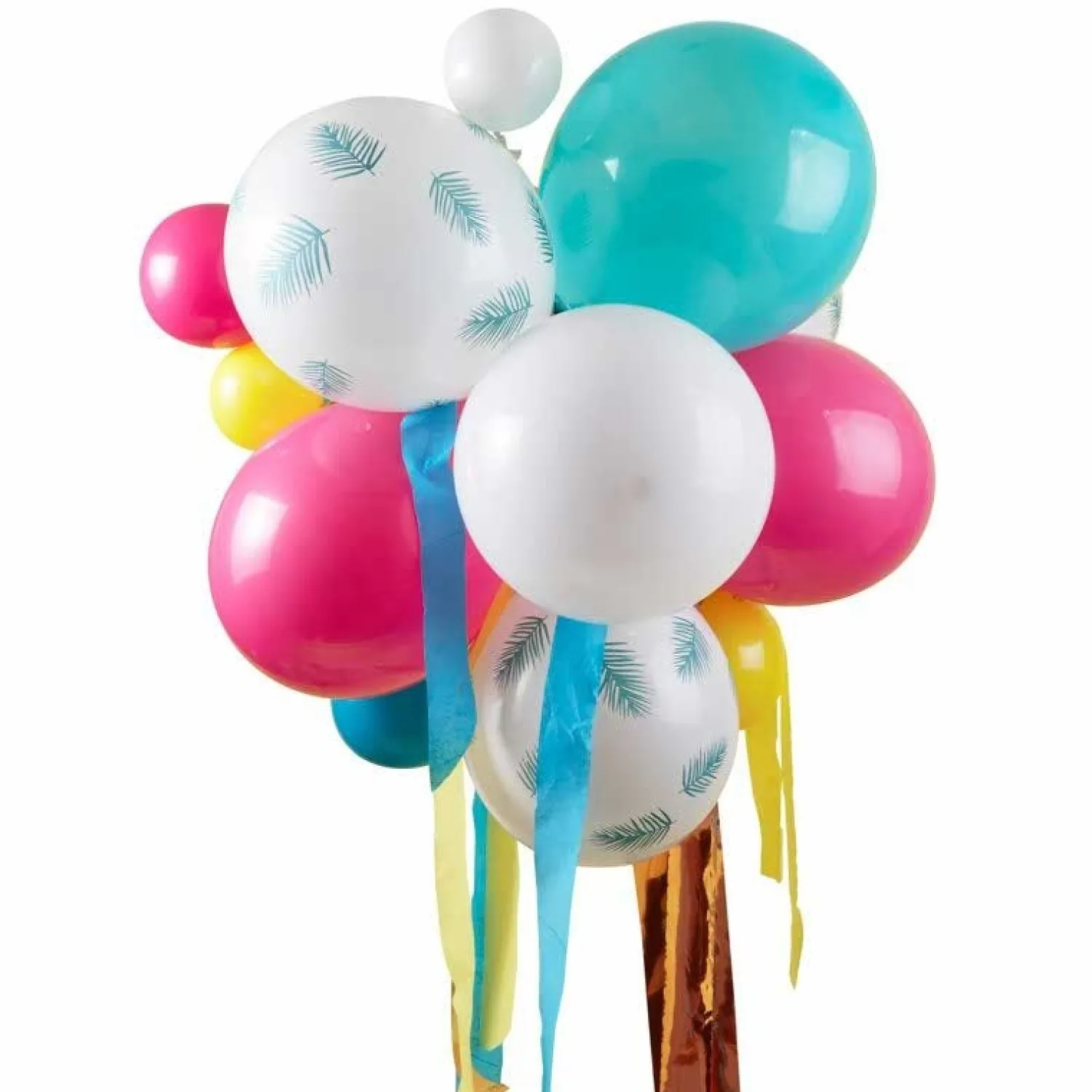 Party Delights Balloon Chandelier With Printed Palm Balloons & Streamers< Hanging Decorations