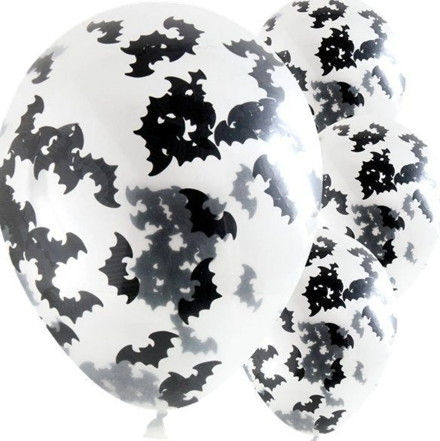 Bat Confetti Balloons - 12" Latex (4Pk)<Party Delights Hot