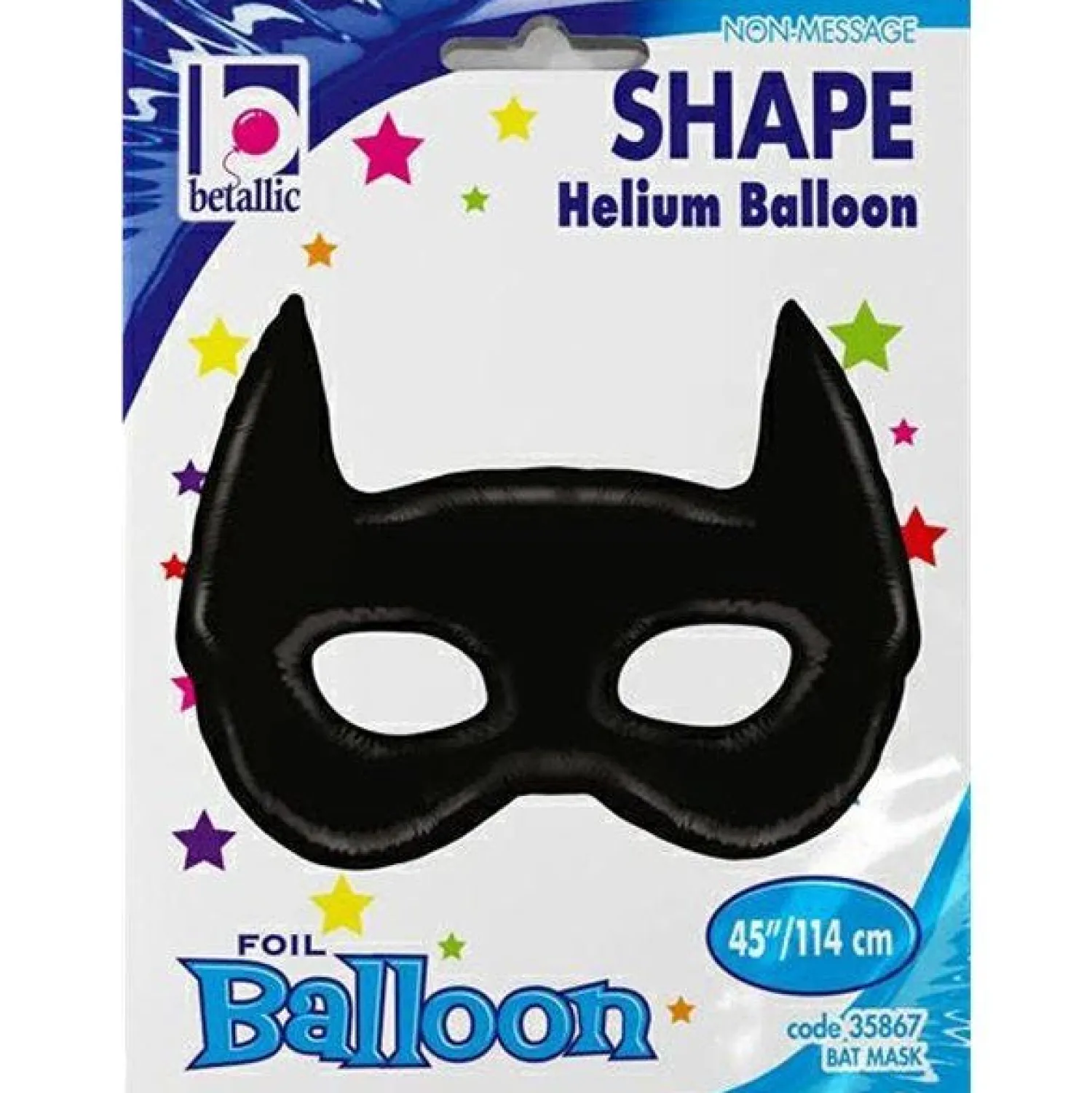 Bat Mask Supersize Foil Balloon - 45"<Party Delights Online