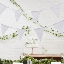 Party Delights Beautiful Botanics White Fabric Bunting - 5M< Bunting