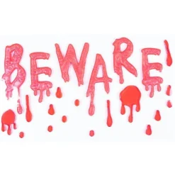 Beware Gel Window Cling<Party Delights Sale