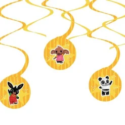 Party Delights Bing Party Paper Swirl Hanging Decorations (6Pk)< Hanging Decorations