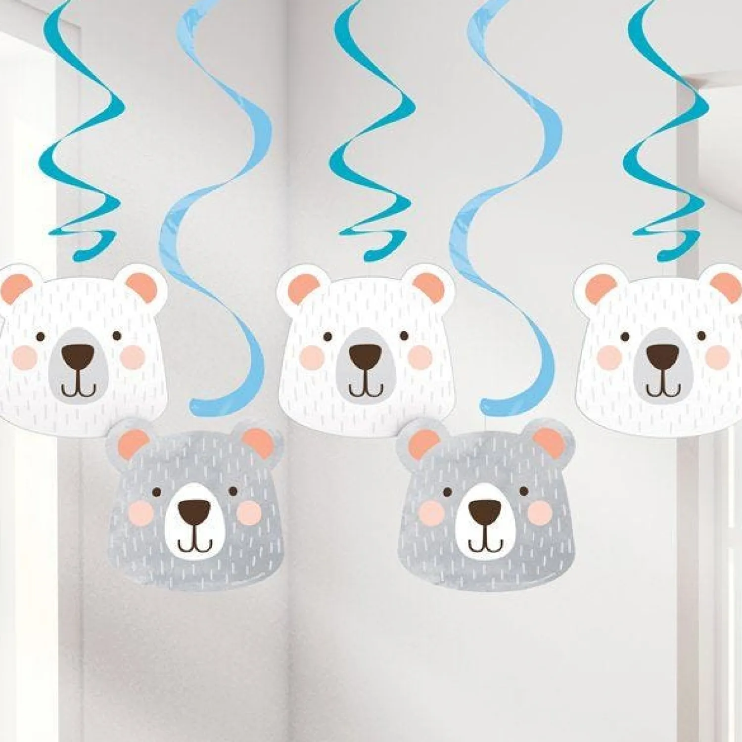 Party Delights Birthday Bear Dizzy Danglers (5Pk)< Hanging Decorations