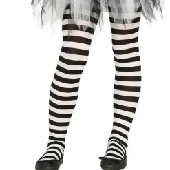 Black & White Striped Tights - Child One Size<Party Delights Sale