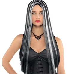 Party Delights Black & White Witch Wig< Wigs