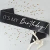 Party Delights Black And Nude 'It's My Birthday' Sash< Wearables