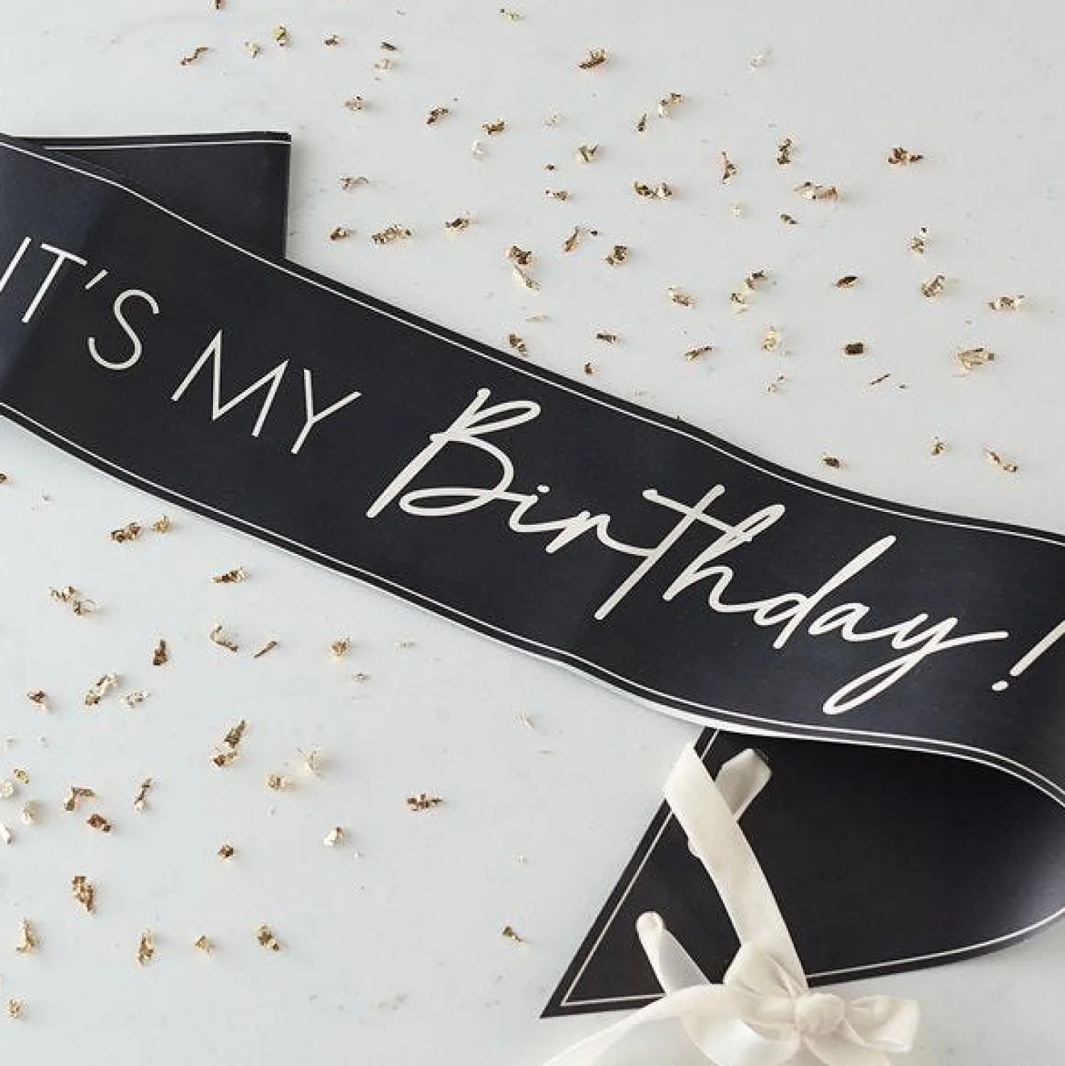 Party Delights Black And Nude 'It's My Birthday' Sash< Wearables