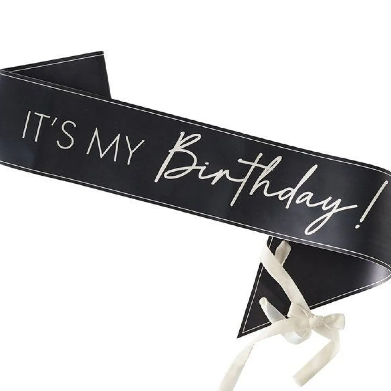Party Delights Black And Nude 'It's My Birthday' Sash< Wearables