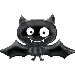 Black Bat Supershape Balloon - 24" X 41" Foil<Party Delights