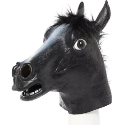 Party Delights Black Beauty Horse Rubber Mask< Masks