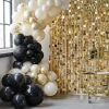 Party Delights Black, Cream, Nude And Champagne Chrome Balloon Arch - 70 Balloons< Arches & Clouds