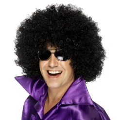 Party Delights Black Disco Afro Wig< Wigs