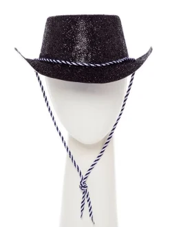 Party Delights Black Glitter Cowboy Hat< Hats & Headwear