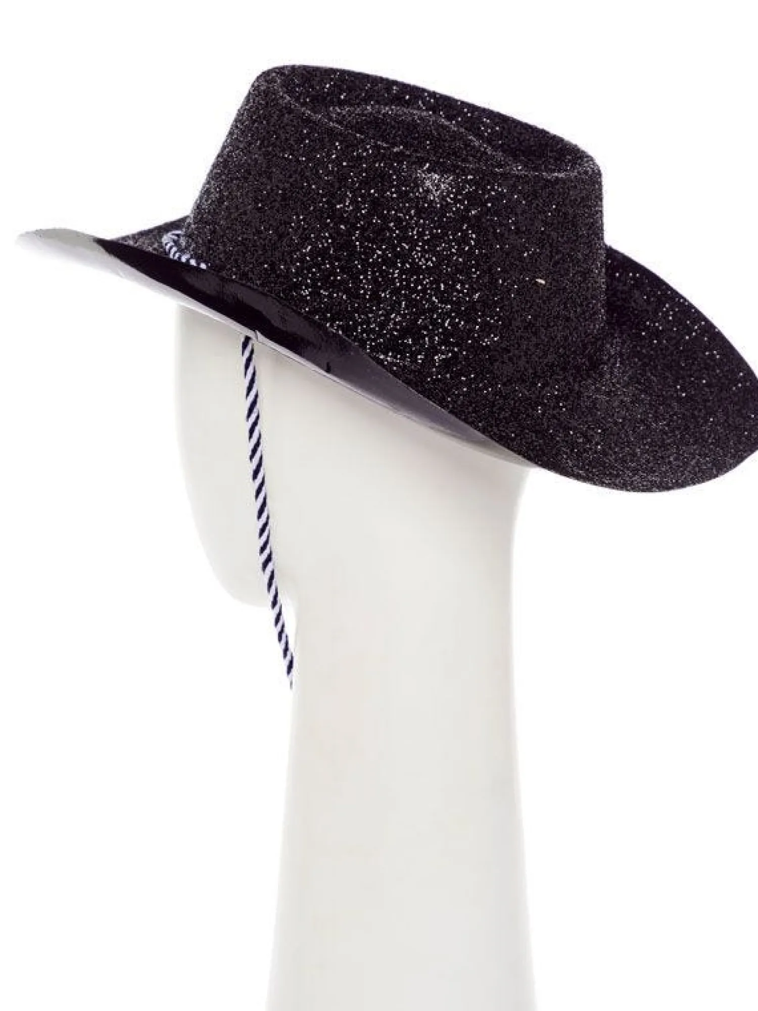 Party Delights Black Glitter Cowboy Hat< Hats & Headwear