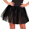 Black Glitter Tutu - Adult One Size<Party Delights Outlet