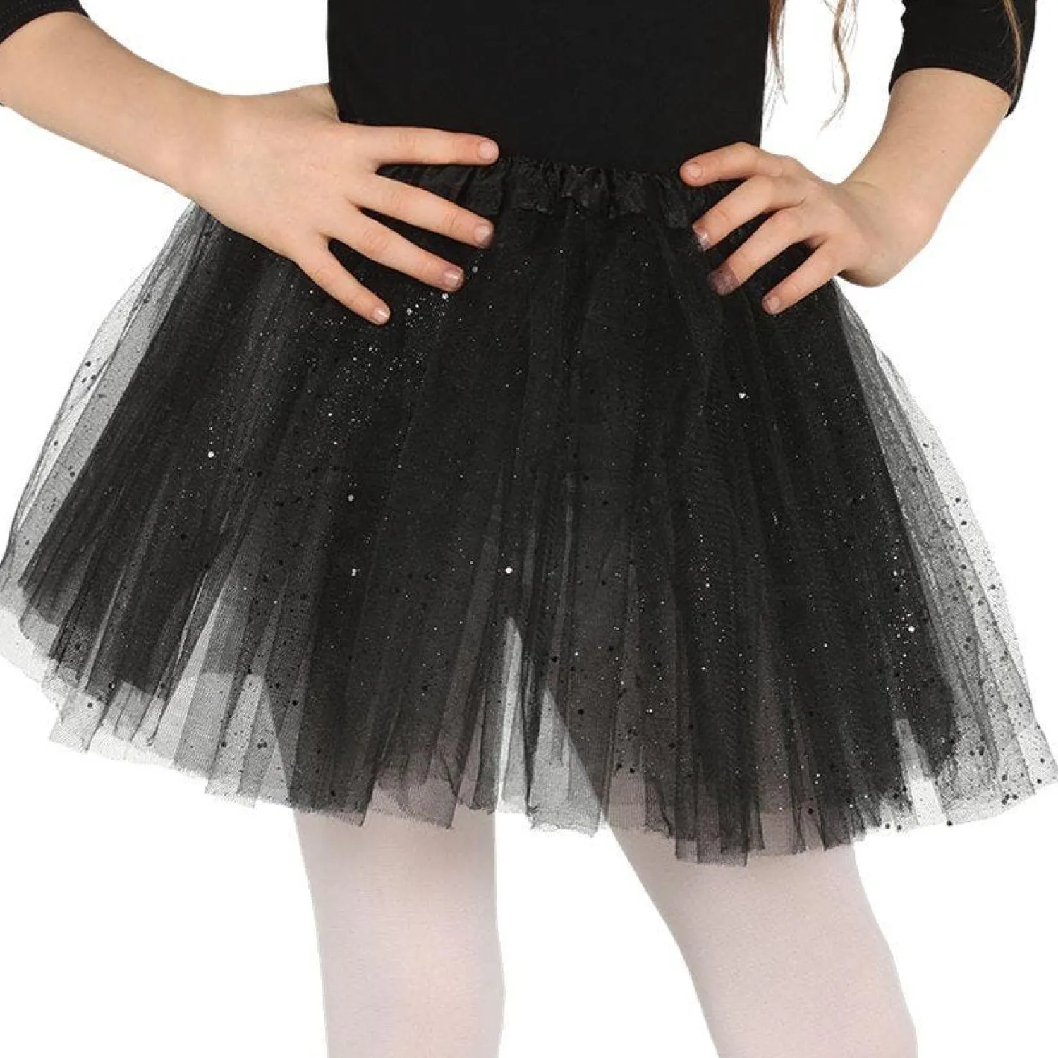 Black Glitter Tutu - Child One Size<Party Delights Hot