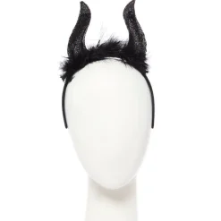 Party Delights Black Glittery Horn Headband< Hats & Headwear