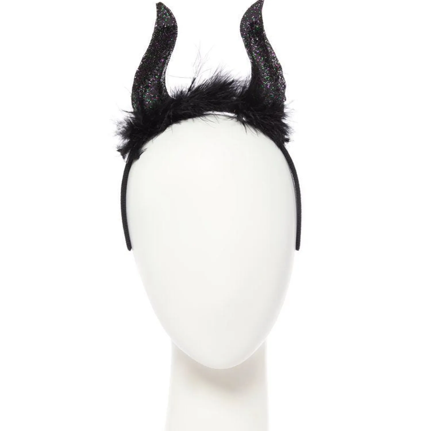 Party Delights Black Glittery Horn Headband< Hats & Headwear