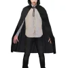 Black Hooded Cape - Adult Costume<Party Delights Sale