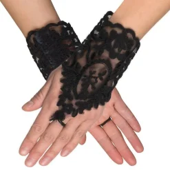 Black Lace Glovelettes<Party Delights Best