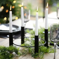 Black Metal Circular Candle Holder - 27.5Cm<Party Delights Discount