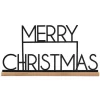 Black Metal Merry Christmas Sign<Party Delights Discount