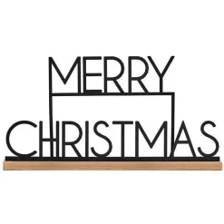 Black Metal Merry Christmas Sign<Party Delights Discount