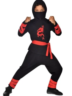 Black Ninja Warrior - Child And Teen Costume<Party Delights Clearance