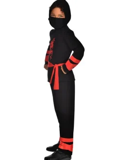 Black Ninja Warrior - Child And Teen Costume<Party Delights Clearance