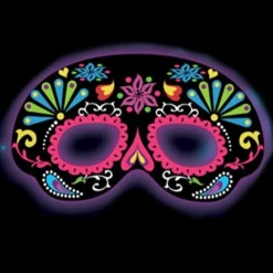 Black Ornamental Glow Stick Mask - 19Cm<Party Delights Discount