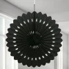 Party Delights Black Paper Fan Decoration - 41Cm< Hanging Decorations