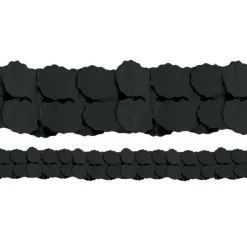 Party Delights Black Paper Garland Decoration - 3.7M< Hanging Decorations