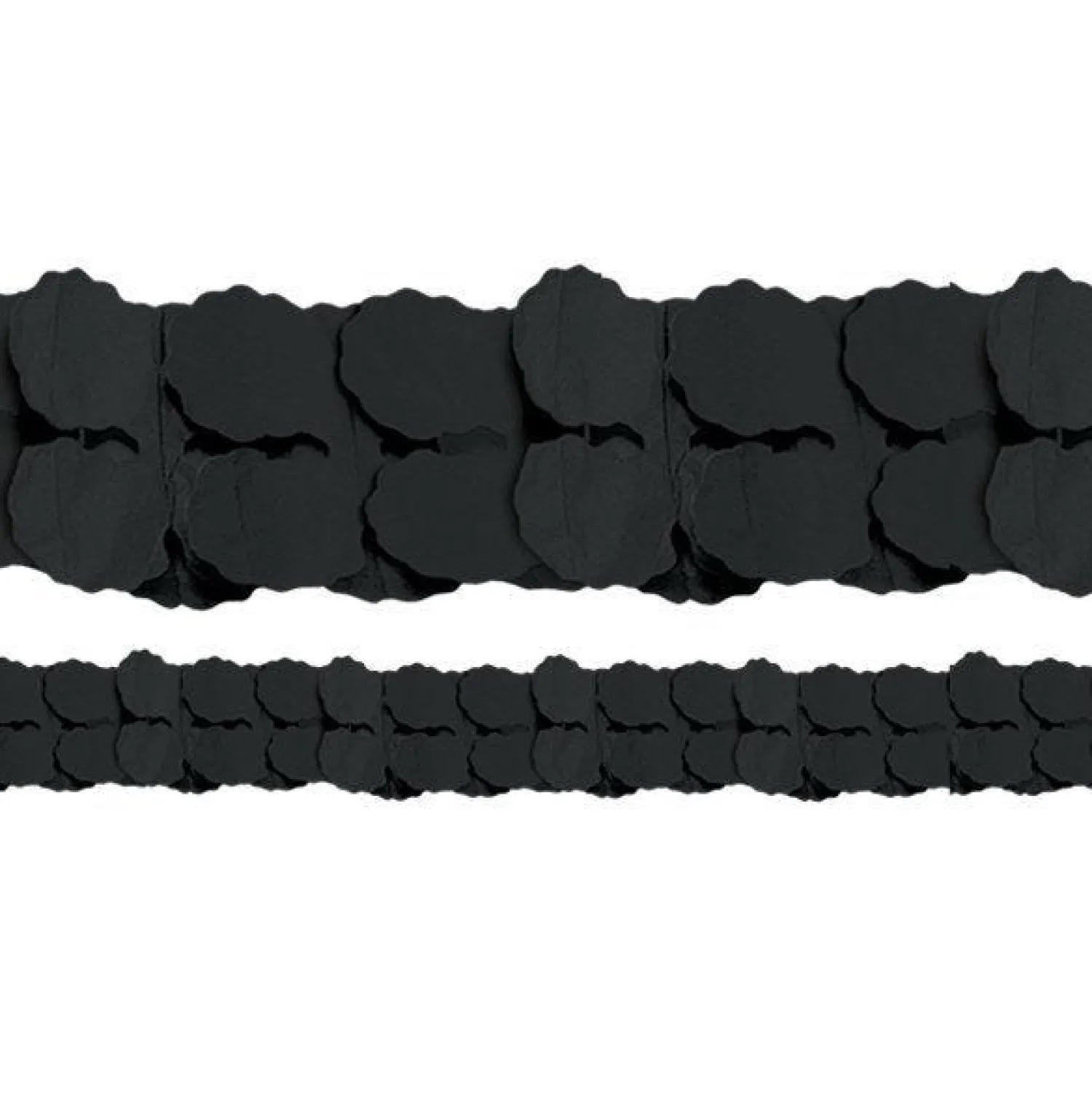 Party Delights Black Paper Garland Decoration - 3.7M< Hanging Decorations