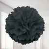 Party Delights Black Pom Pom Decoration - 41Cm< Hanging Decorations