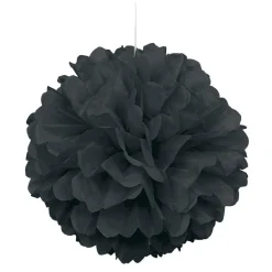 Party Delights Black Pom Pom Decoration - 41Cm< Hanging Decorations