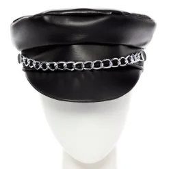 Party Delights Black Punk Rock Biker Cap< Hats & Headwear