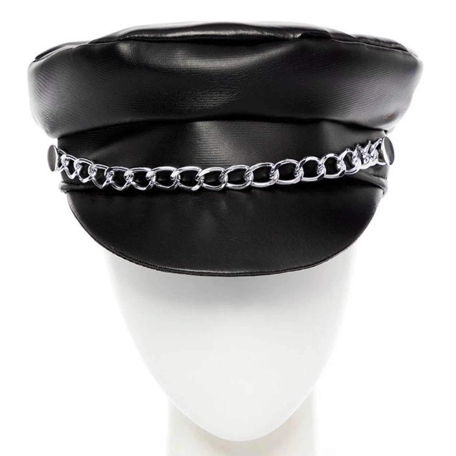 Party Delights Black Punk Rock Biker Cap< Hats & Headwear